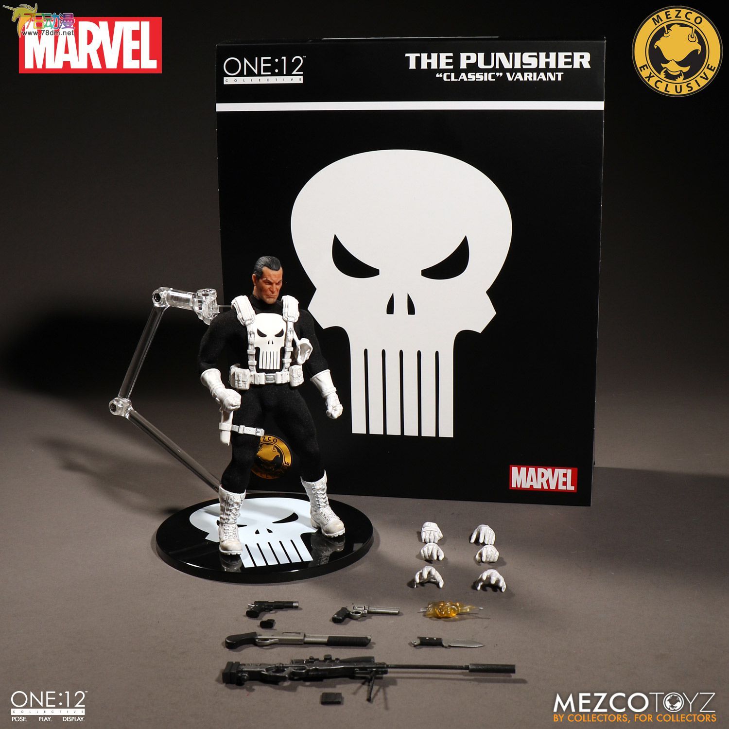 mezco toyz可动人偶 1/12集体系列 marvel 惩罚者 经典版